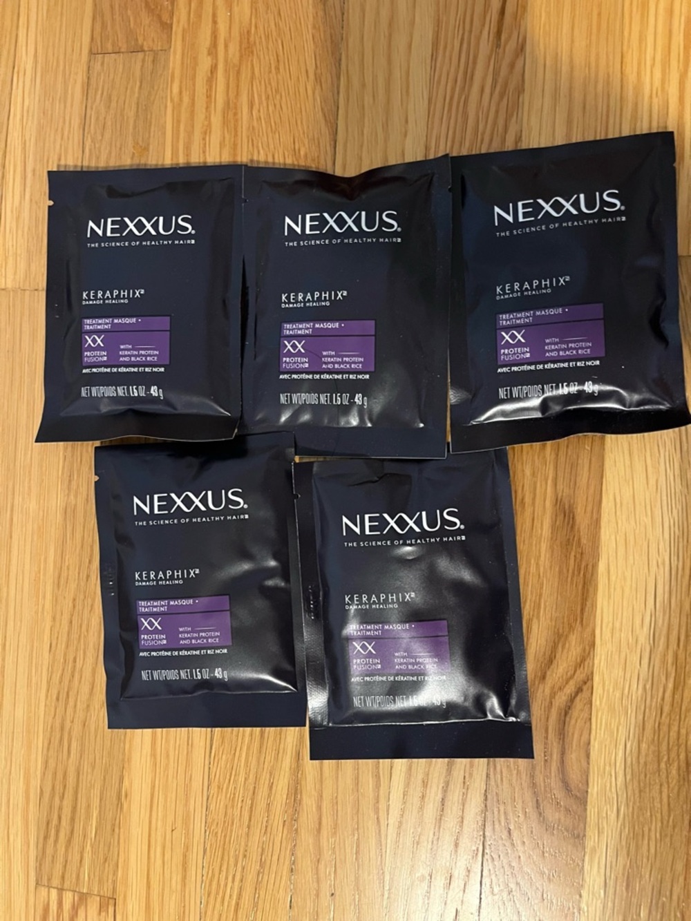 5pk Nexxus KERAPHIX DAMAGE HEALING Treatment Masque (New)